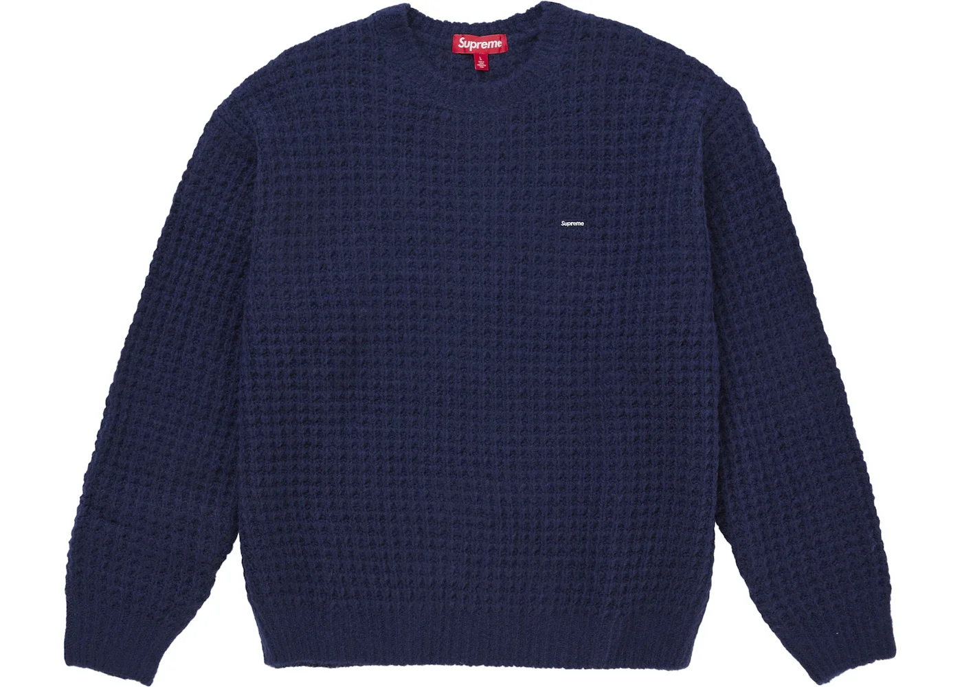 Supreme Small Box Waffle Sweater Navy - 1