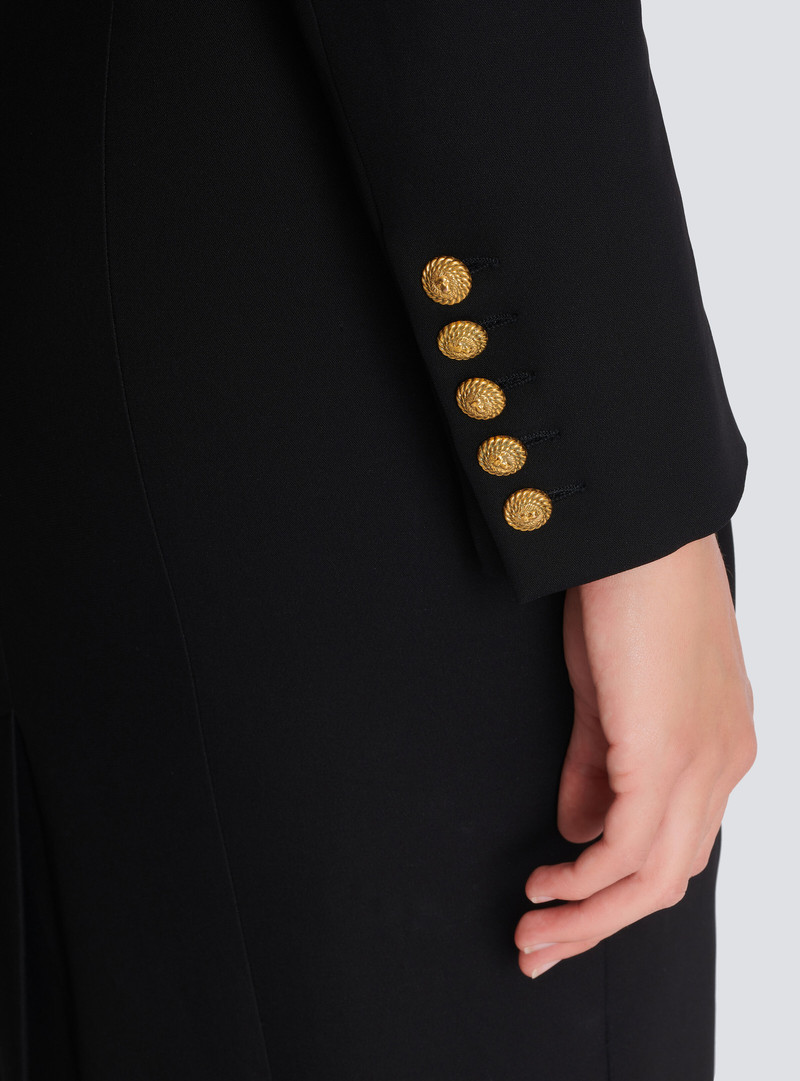 Structured Crepe Long Dress 7