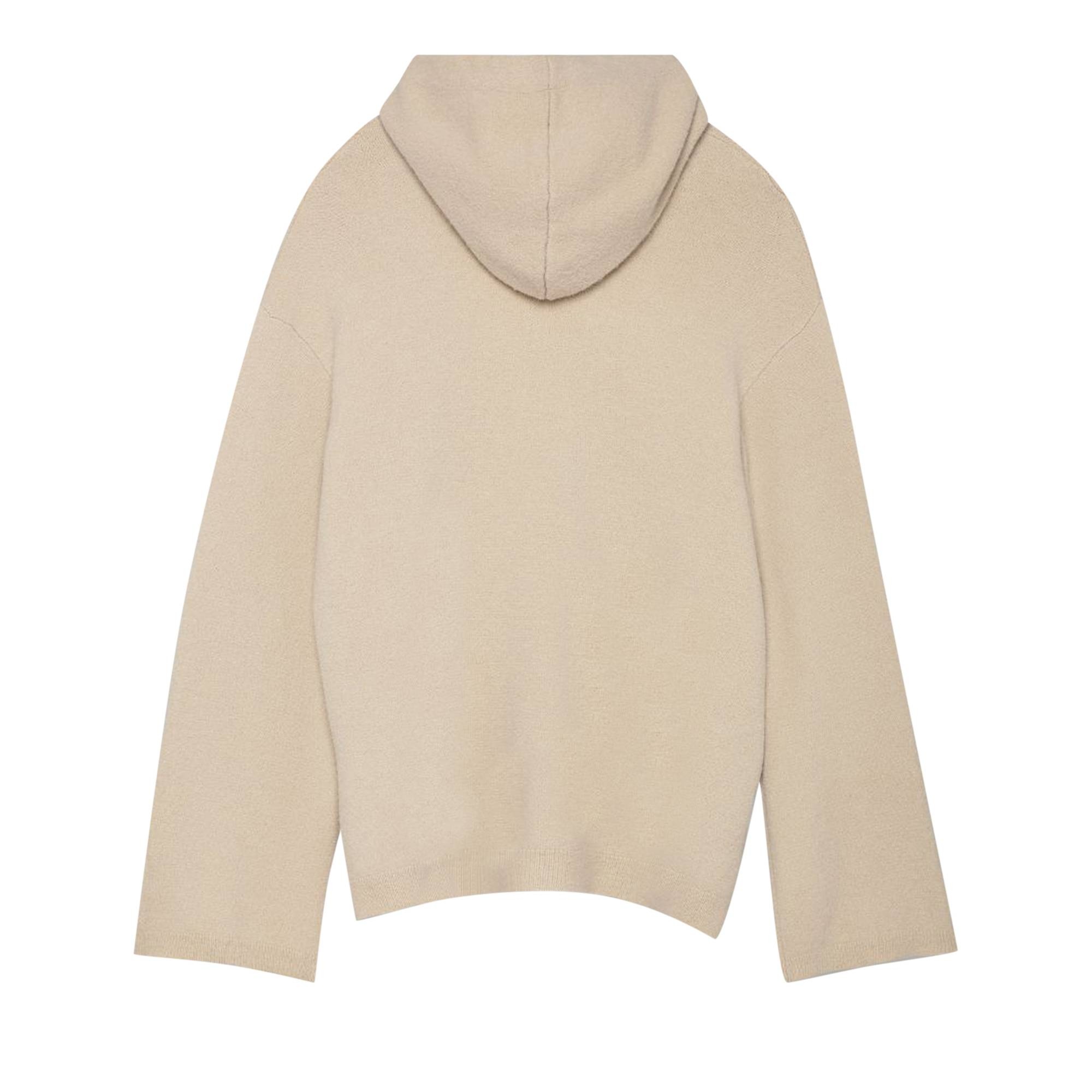 Palm Angels Fleecy Knit Hoodie 'Off White/White' - 2