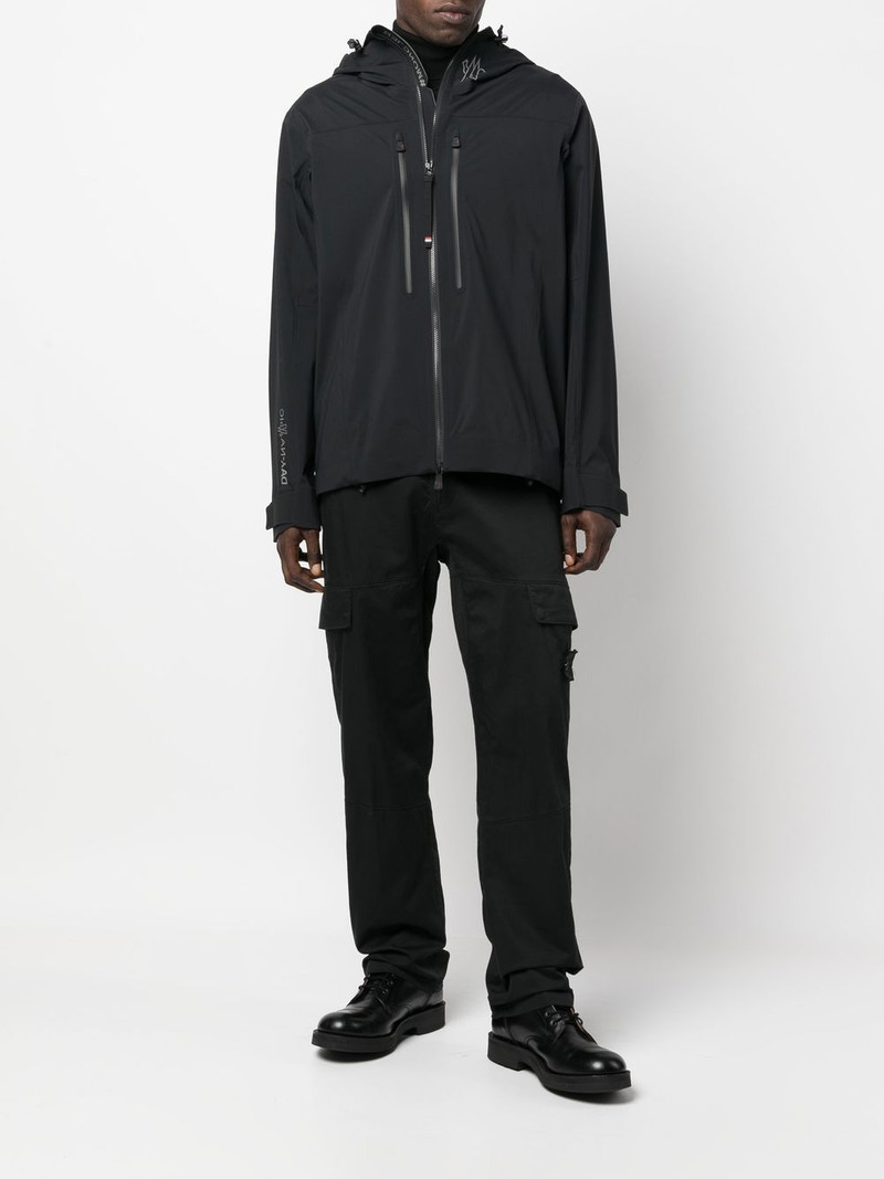 Moncler Grenoble logo-print sleeve hooded jacket outlook