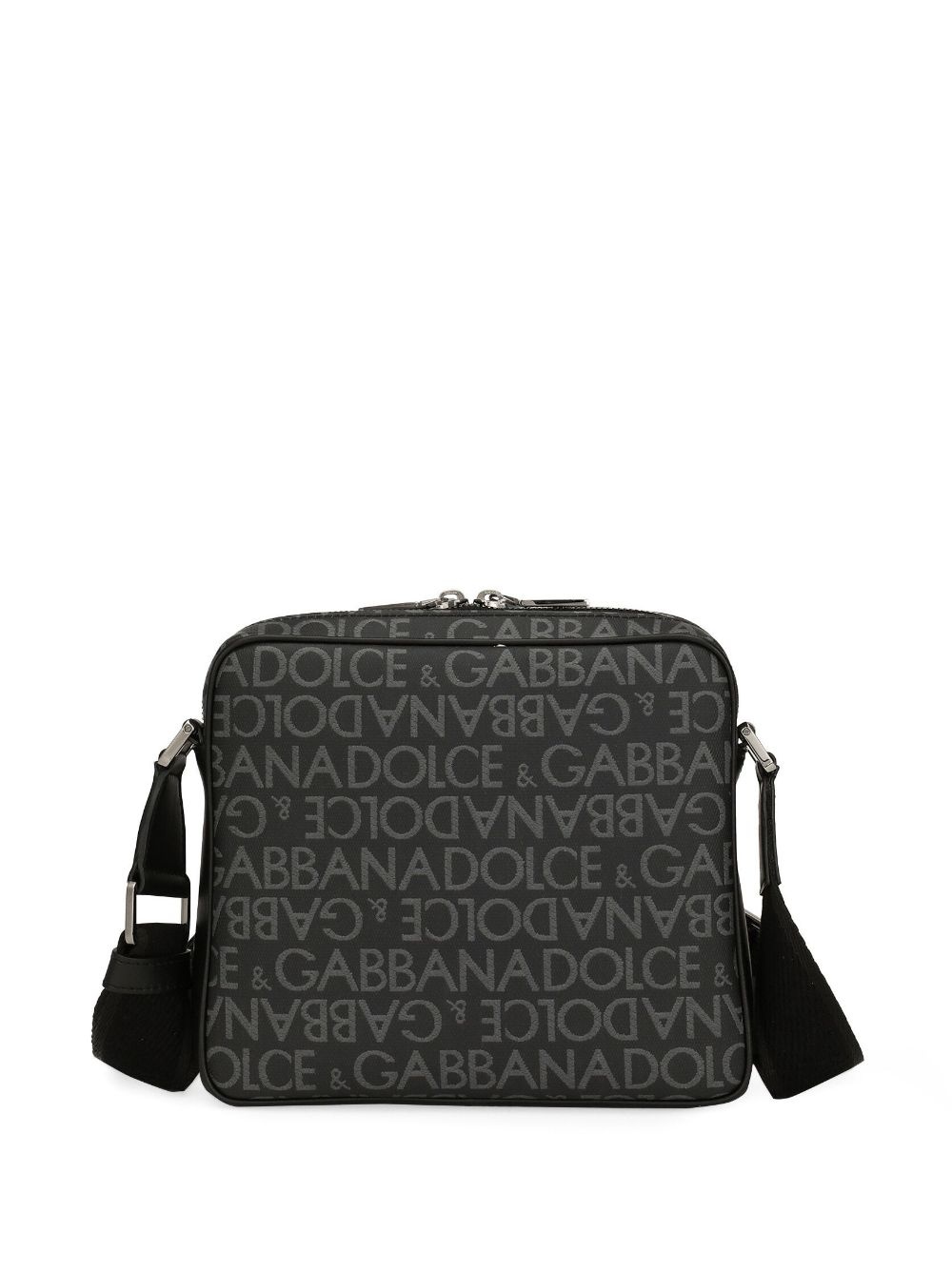 logo-print jacquard zipped shoulder bag - 3