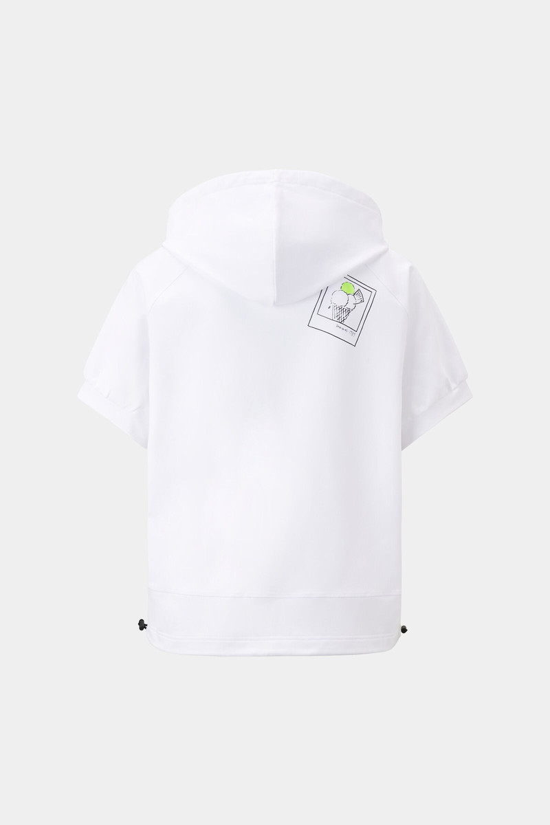 Sharon short-sleeved hoodie in White 7