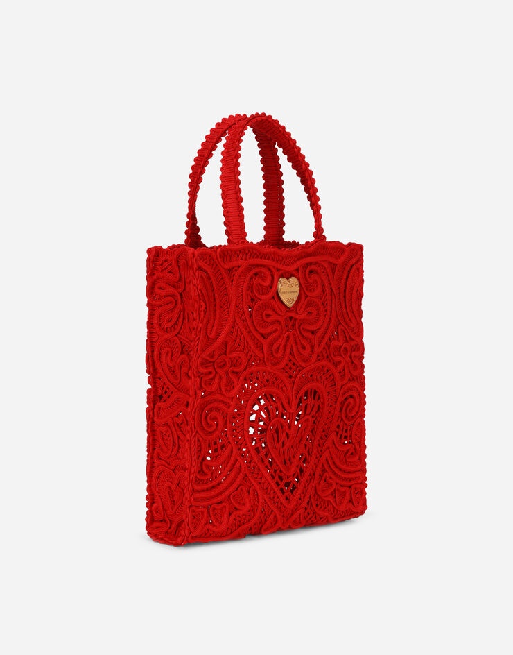 Small cordonetto lace Beatrice shopper - 3