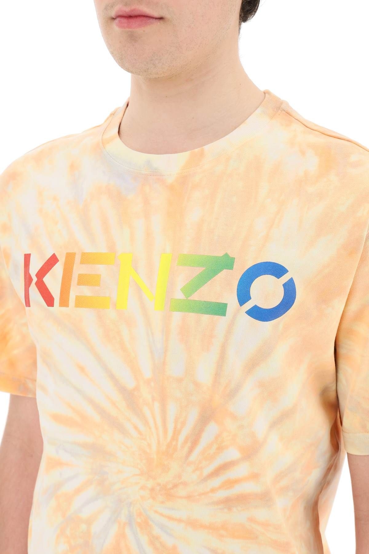 TIE-DYE T-SHIRT WITH RAINBOW LOGO - 5