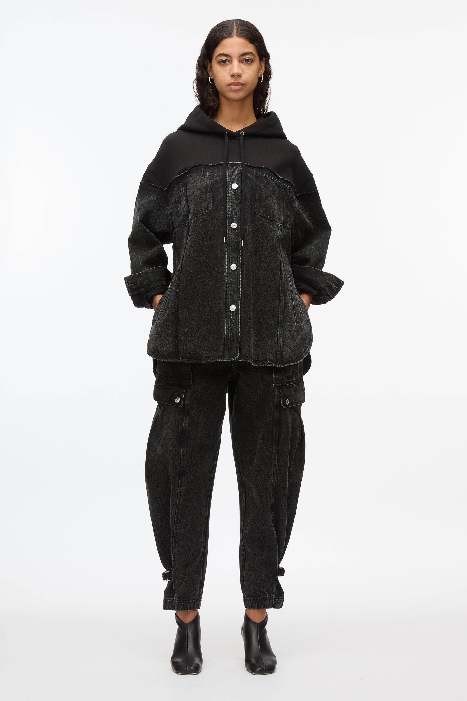 Hybrid Denim Hoodie - 2