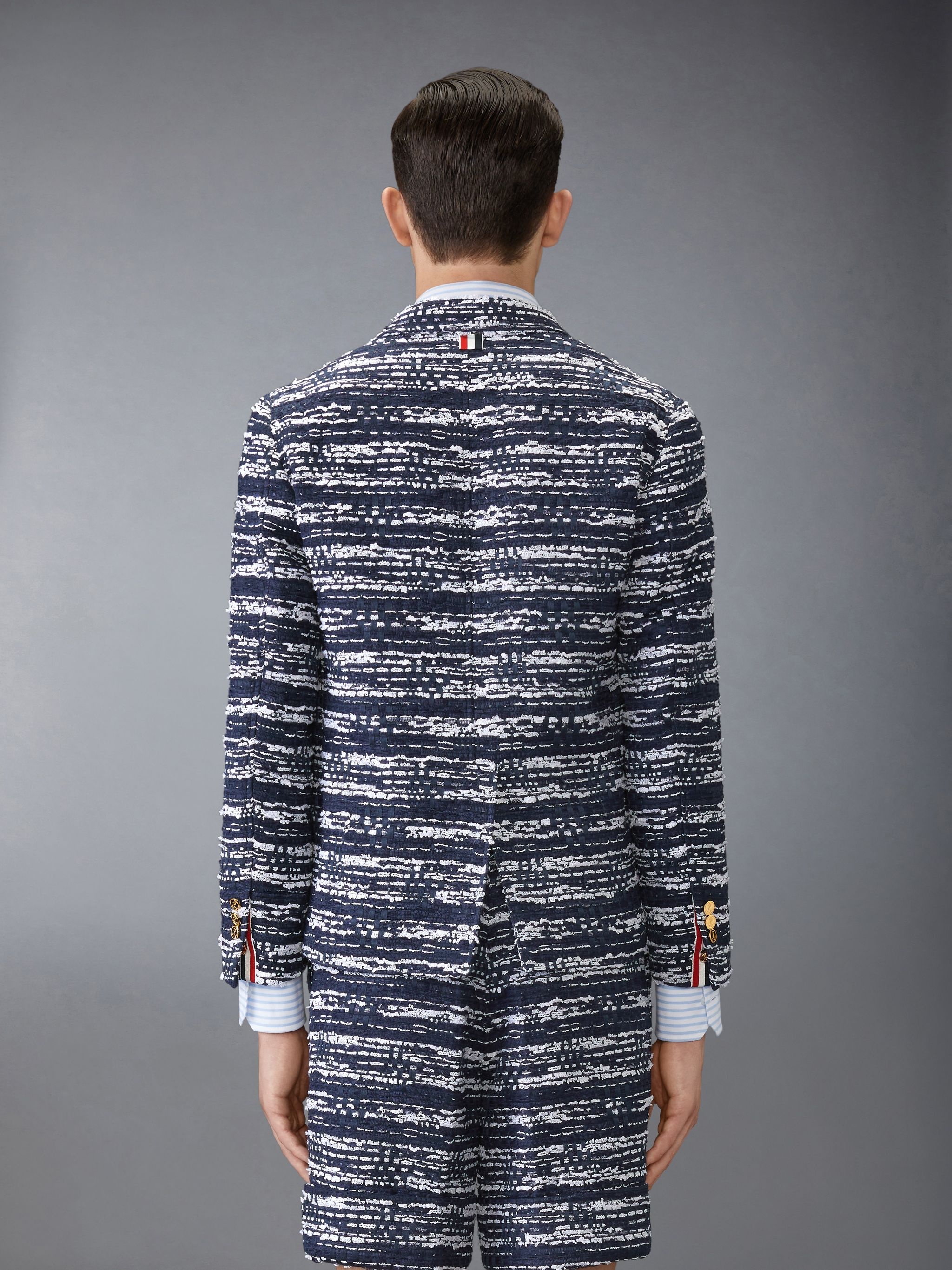 Mélange Tulle Yarn Tweed Unconstructed Sport Coat - 2