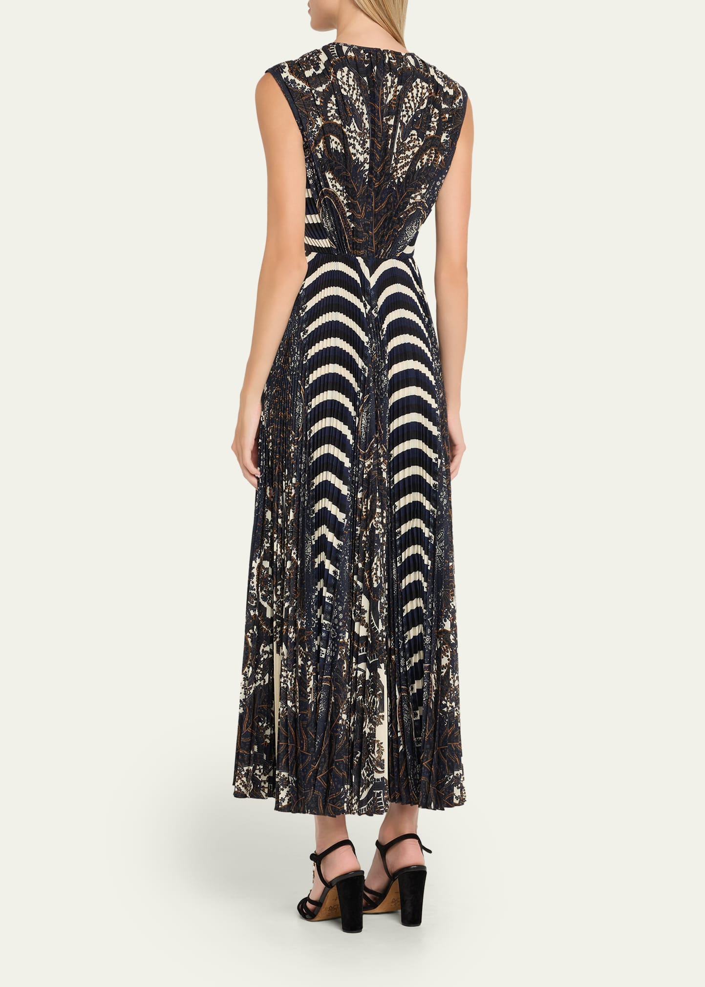Violeta Pleated Sleeveless Midi Dress - 3