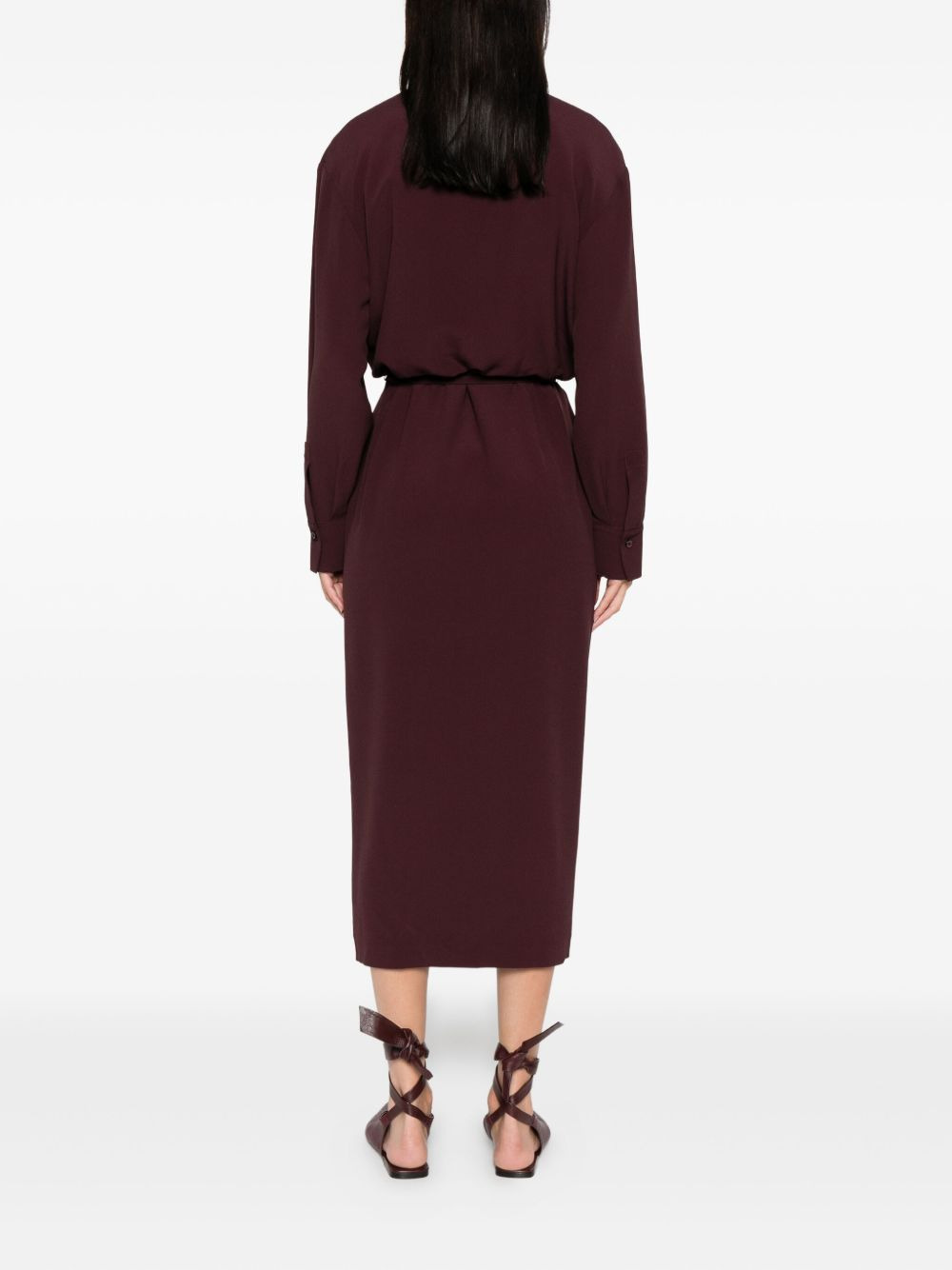embellished wrap dress - 4