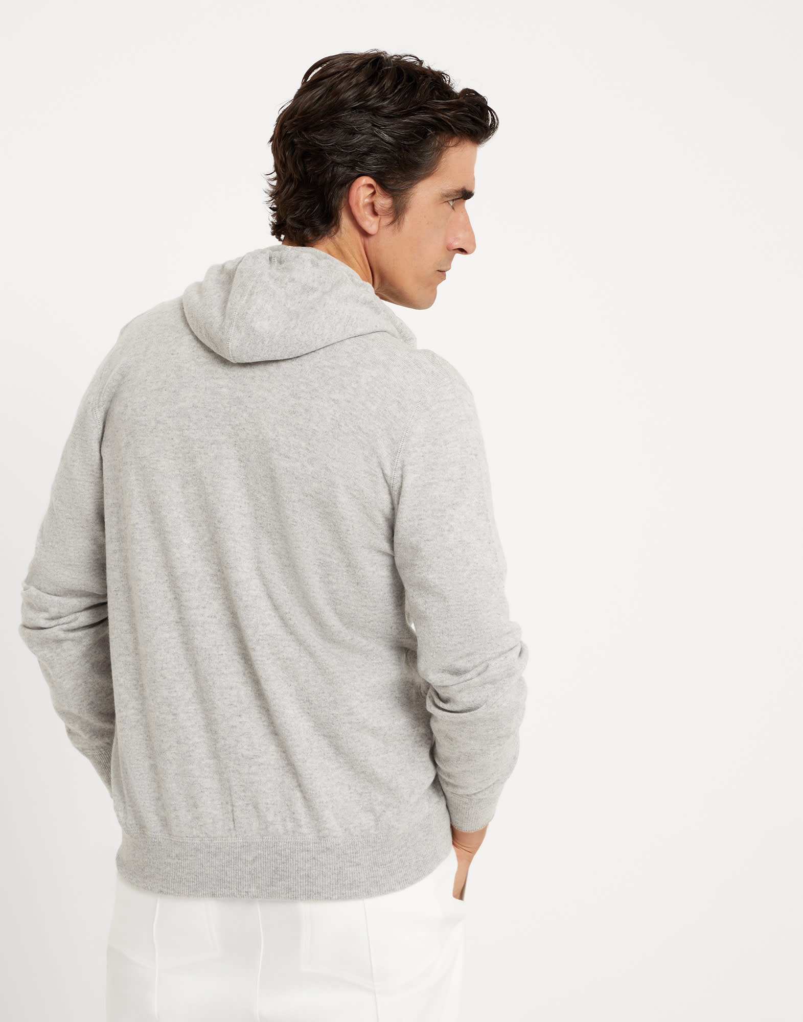 Brunello Cucinelli CARDIGAN SWEATSHIRT - GREY