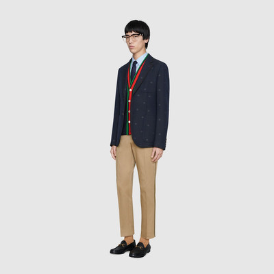 GUCCI Oxford cotton shirt with GG outlook