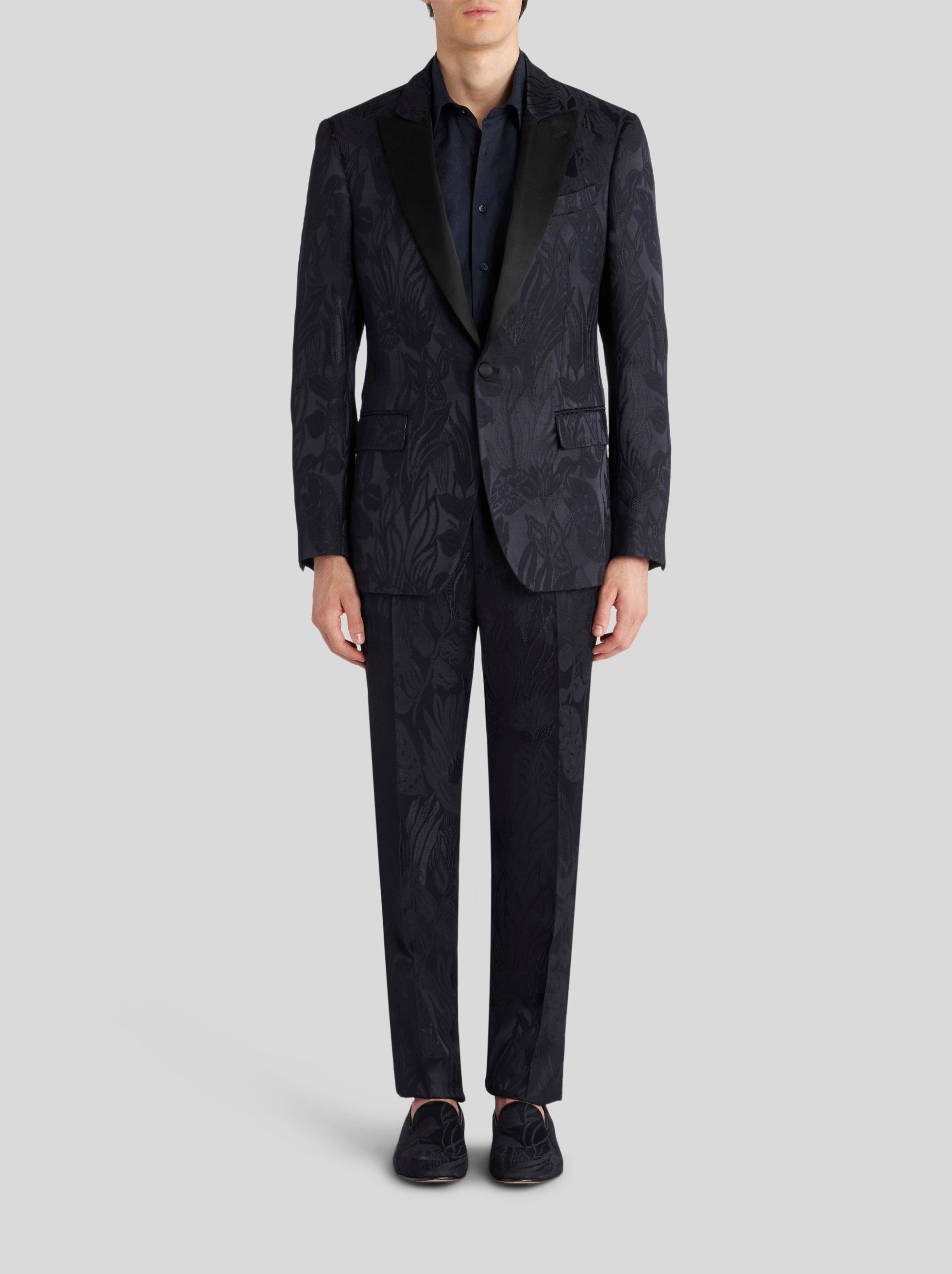 FLORAL PAISLEY TON-SUR-TON JACQUARD TROUSERS - 3