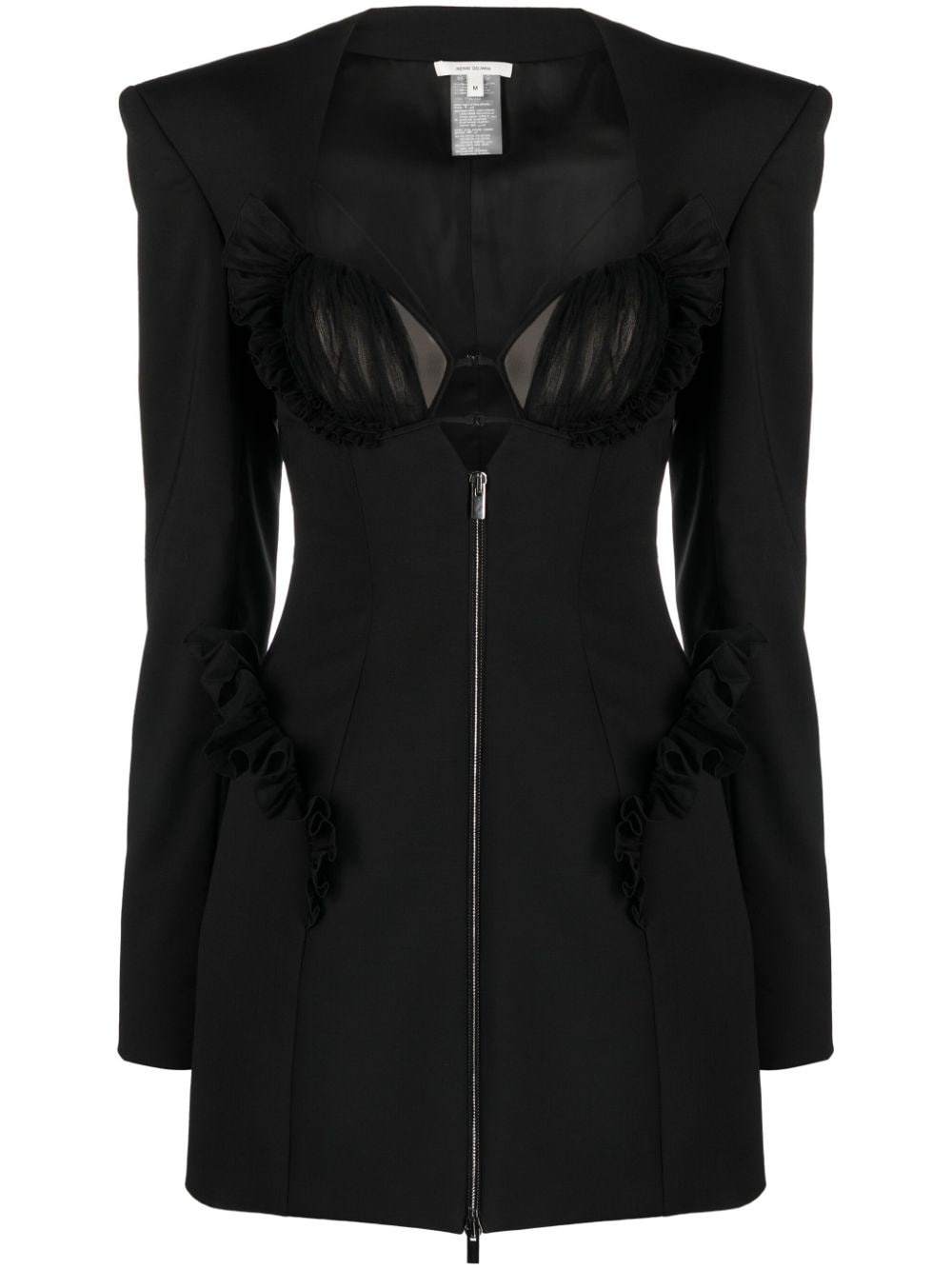 ruffle-detail blazer minidress - 1