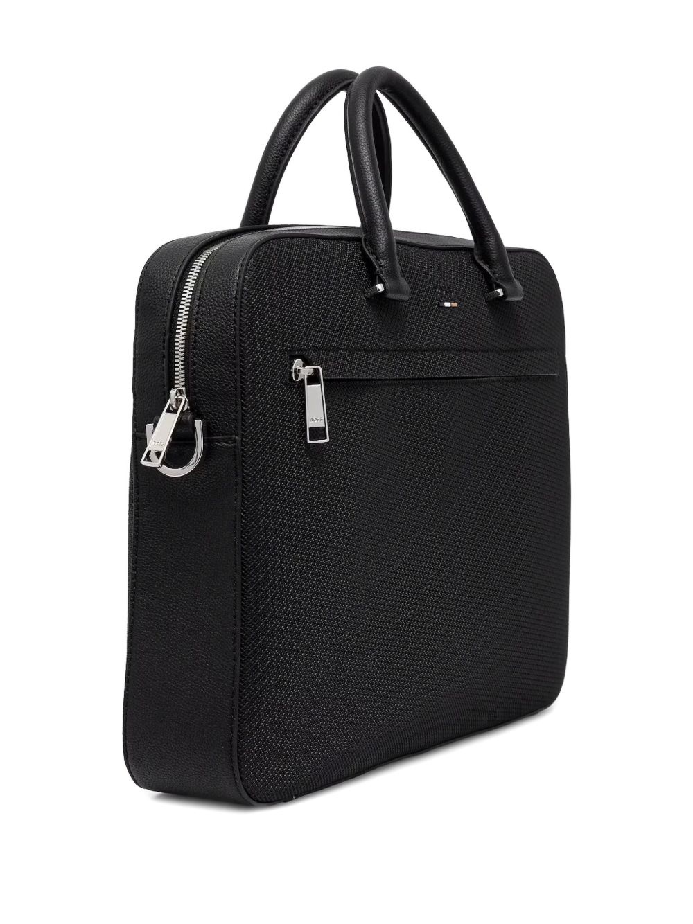 textured briefcase - 3