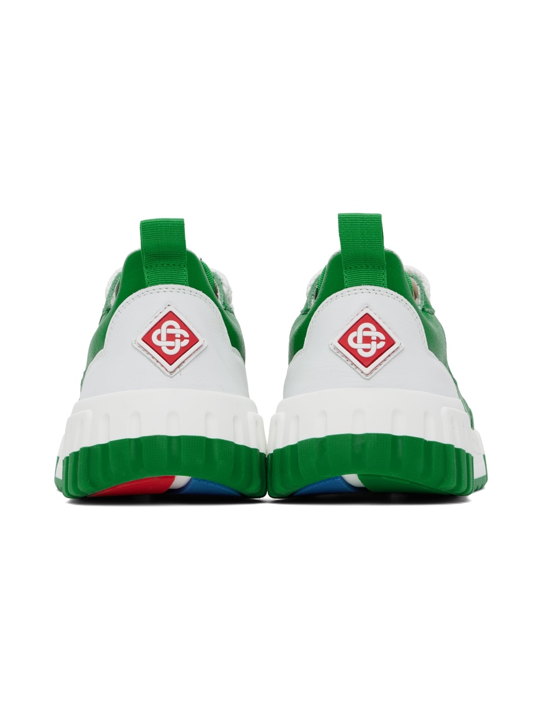 Green & White Court Sneakers - 2