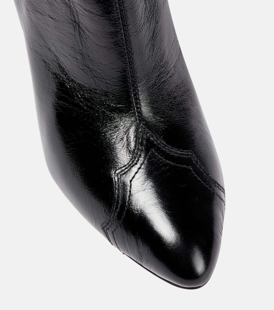 Dytho crinkled leather ankle boots - 6