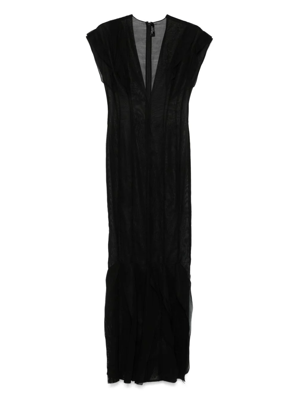 panelled organza maxi dress - 1