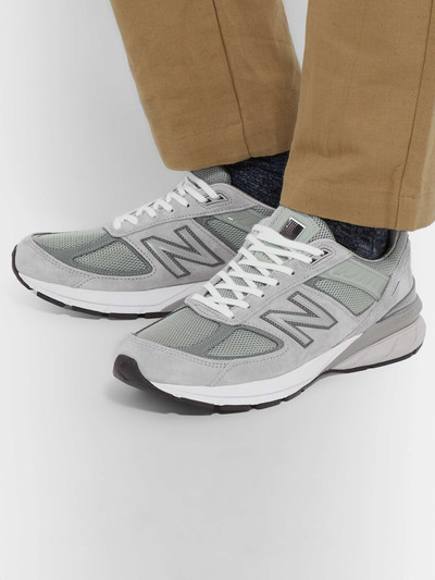 New Balance M990v5 Suede and Mesh Sneakers outlook