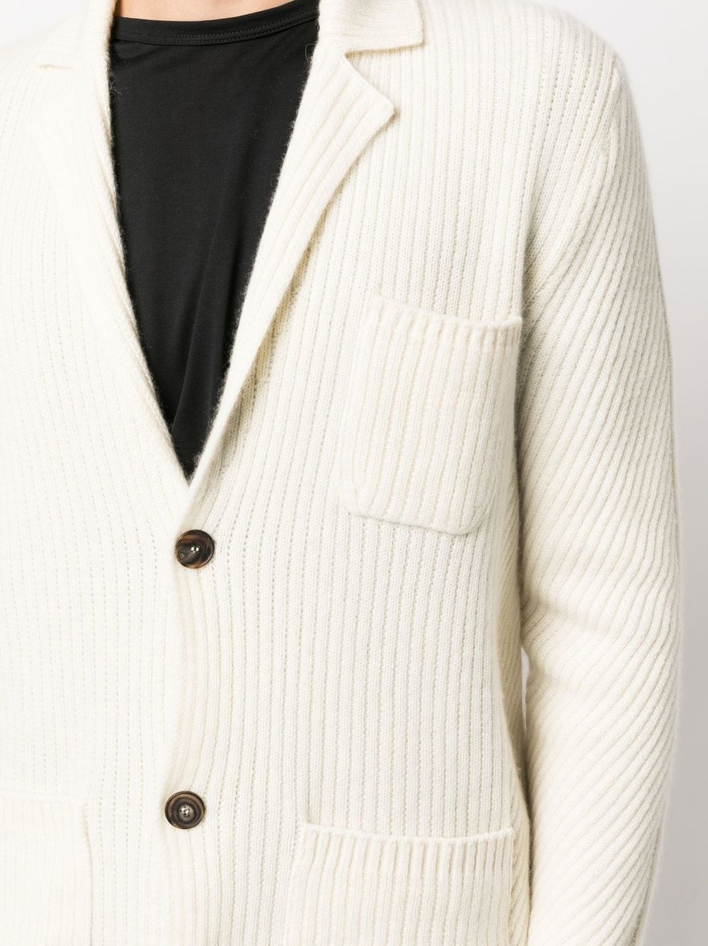 ribbed-knit cashmere cardigan - 5