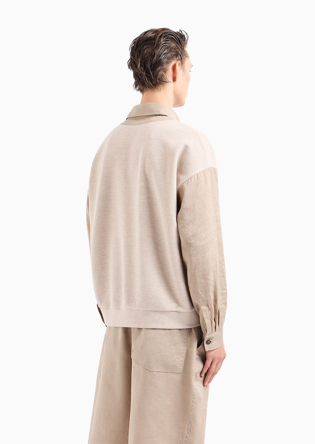 Long-sleeved, cotton and wool polo shirt - 5