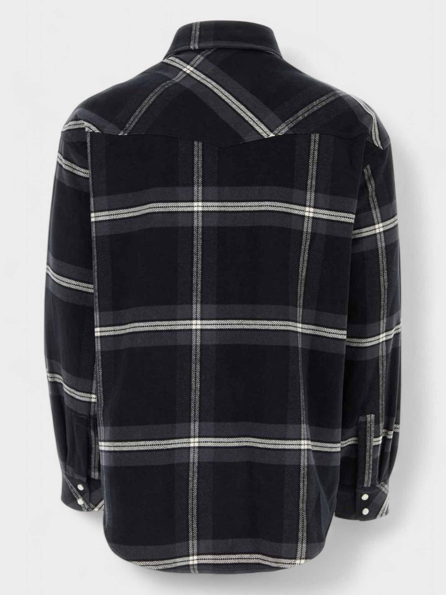 Palm Angels Monogram Check Overshirt Black - 2