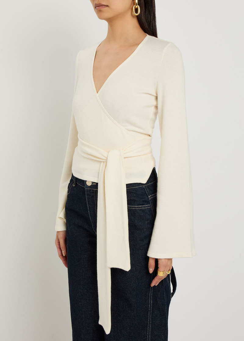 Reformation Reformation Kylen Wrap-front Knit top outlook