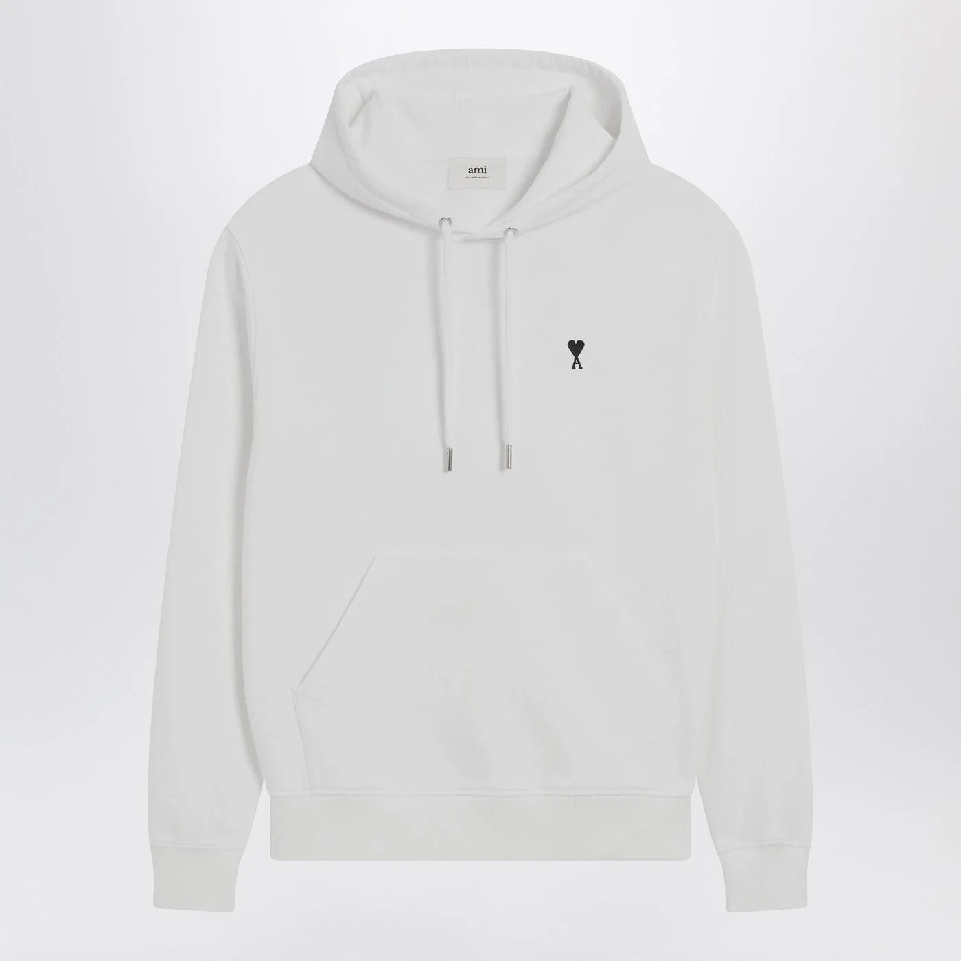 Ami Paris White Ami De Coeur Hooded Sweatshirt Men - 1