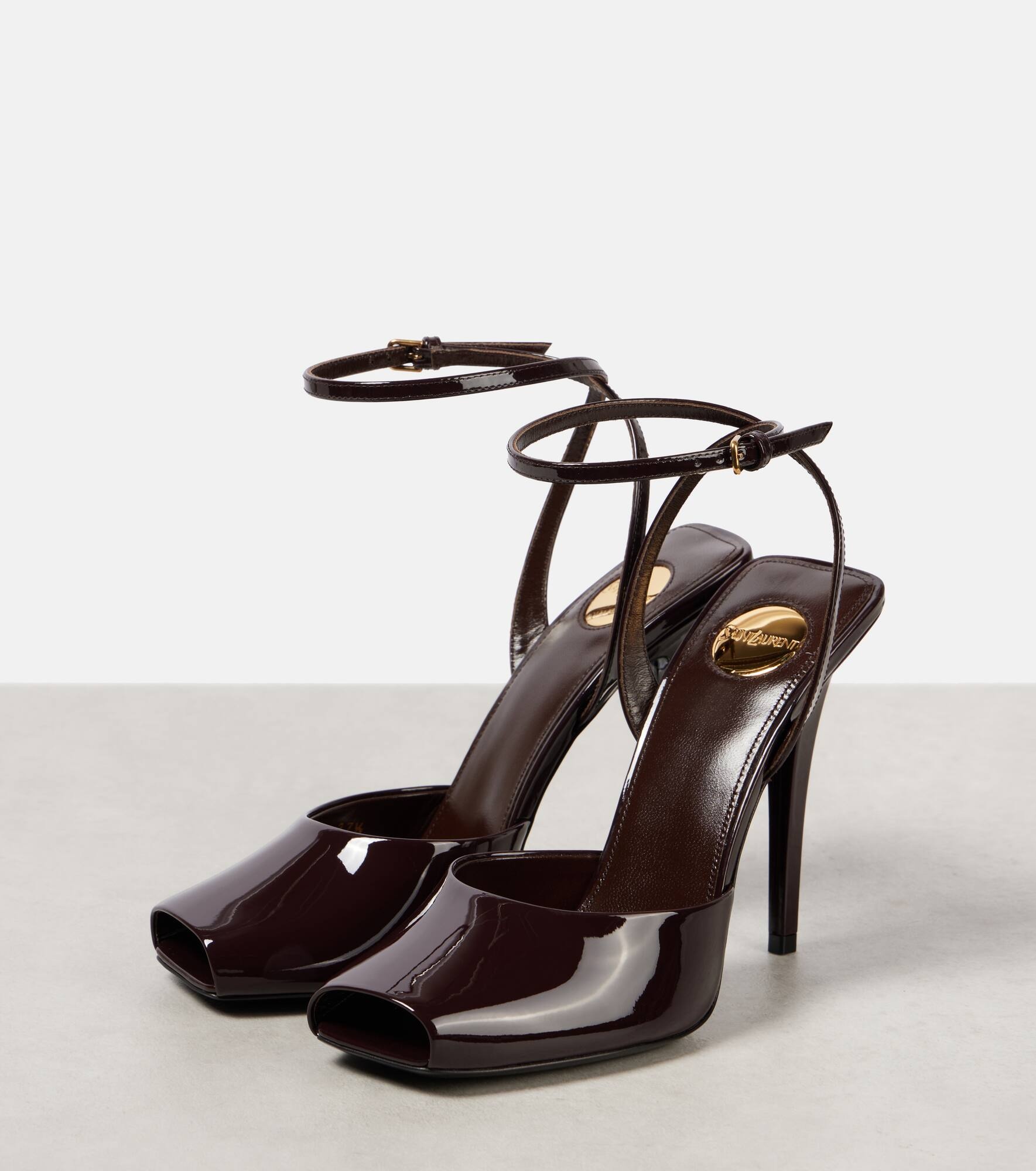 La Scandale 110 patent leather peep-toe pumps - 4