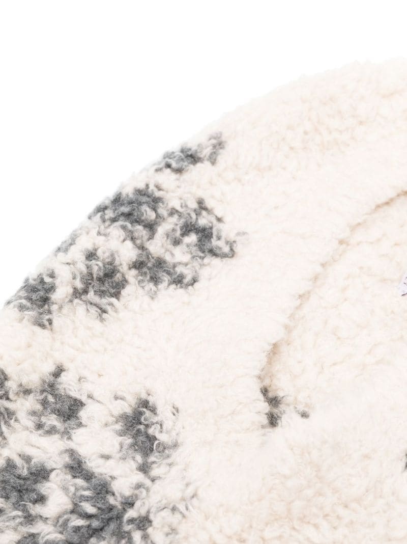 faux-shearling knit hat - 3