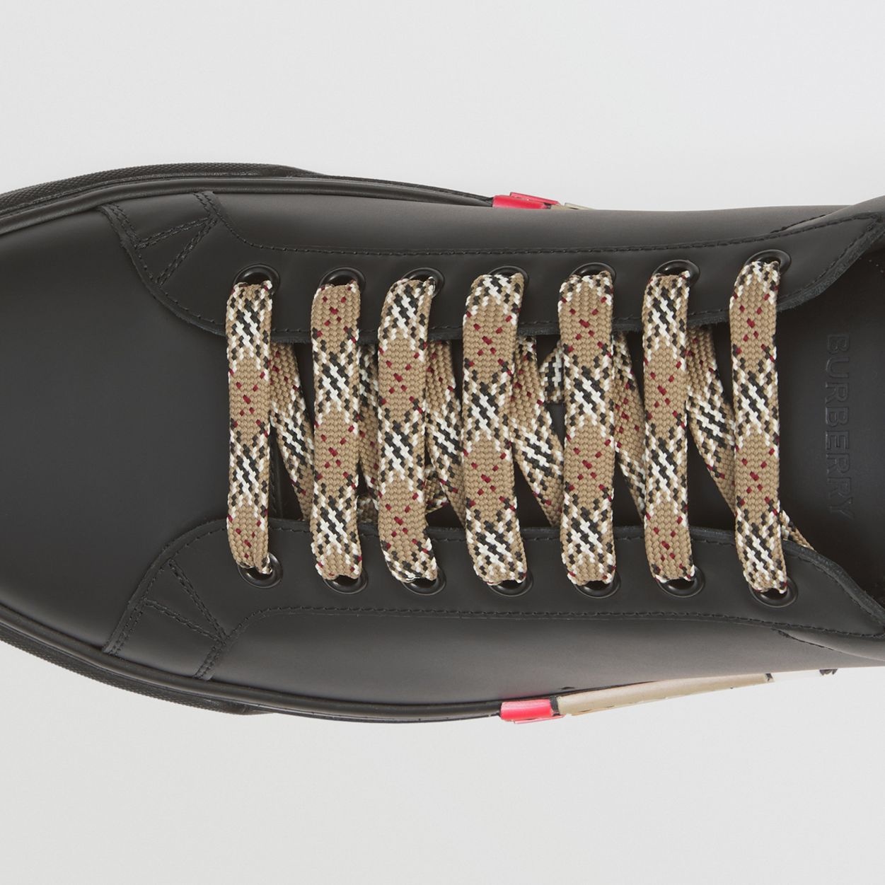 Stripe Detail Leather Sneakers - 5