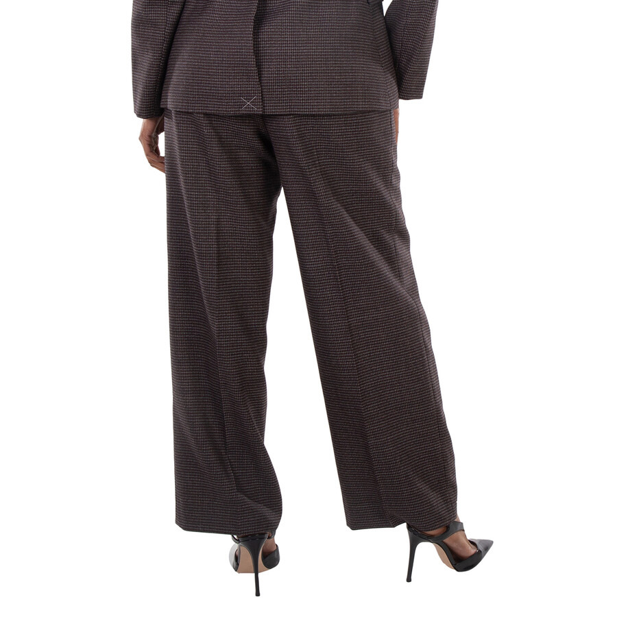 Burberry Gaelle Puppytooth Tailored Wool Trousers - 4