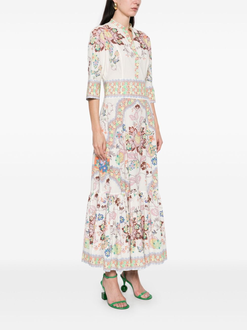 floral-print maxi dress - 3