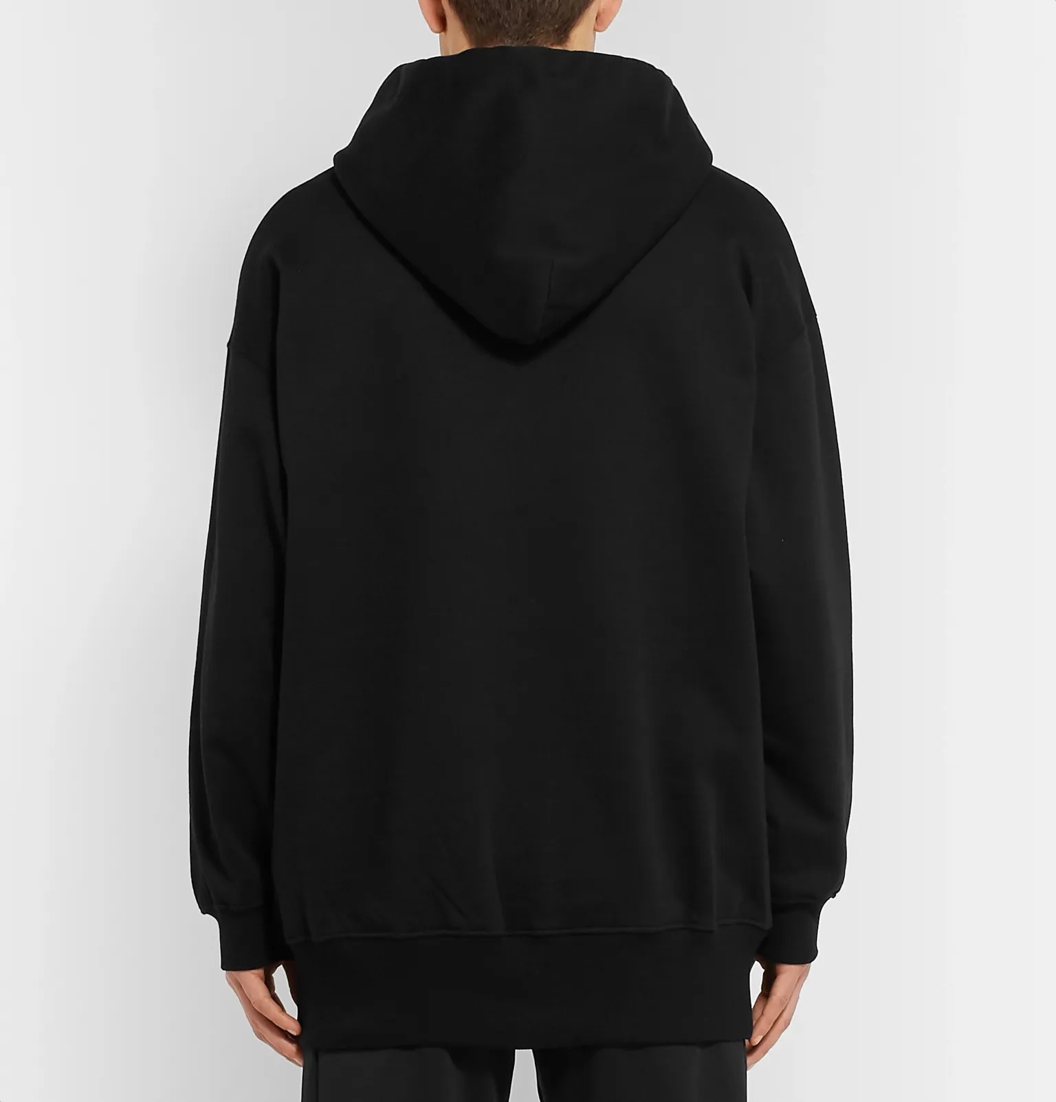 Oversized Logo-Print Loopback Cotton-Blend Jersey Hoodie - 5