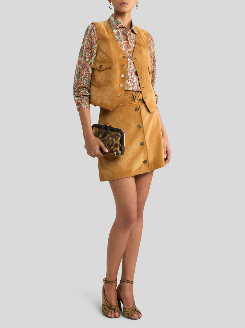 SUEDE MINI SKIRT WITH BUCKLE 4