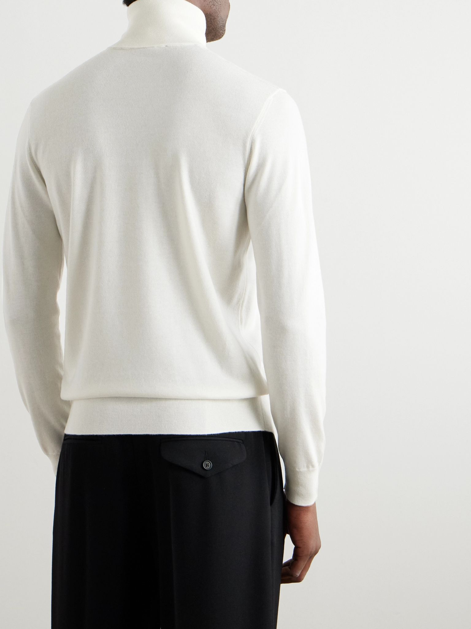 Cashmere Rollneck Sweater Off-white - 4