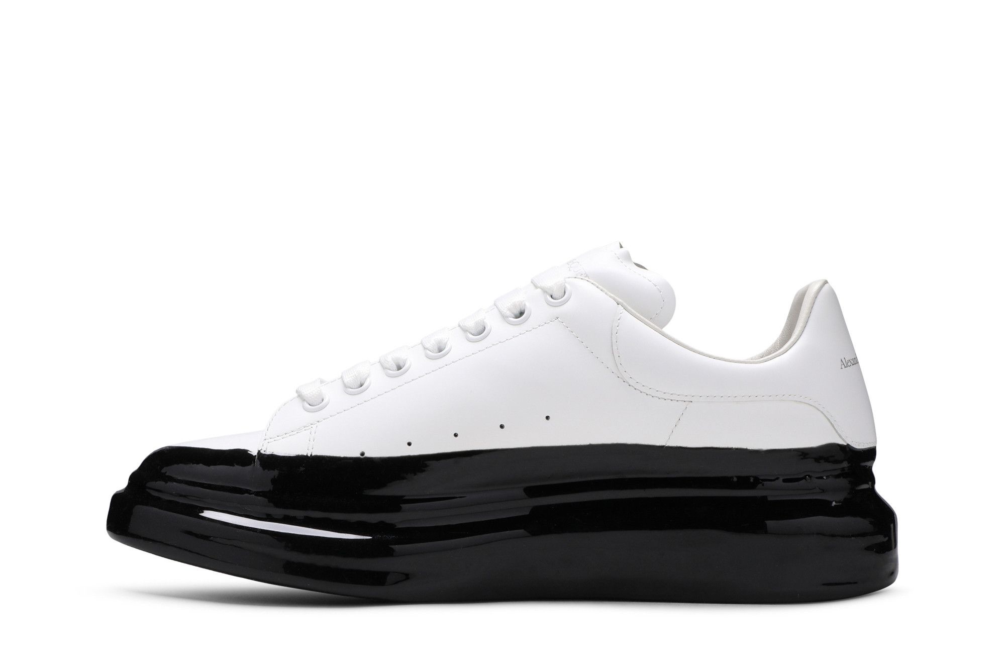 Alexander McQueen Oversized Sneaker 'Paint Dipped - White Black' - 3