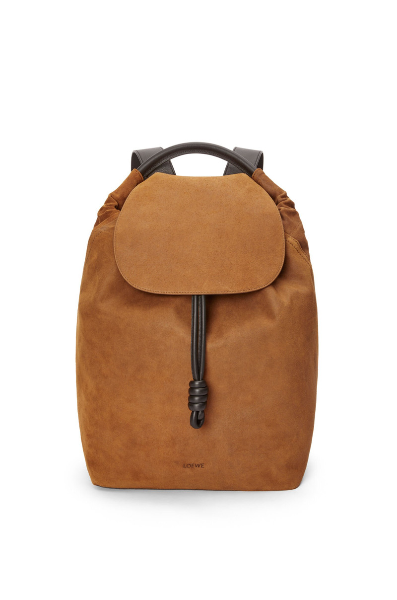 Flamenco backpack in pressed suede 1