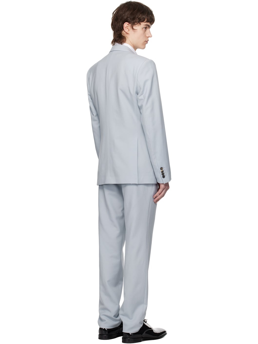 Blue Single-Breasted Suit - 3