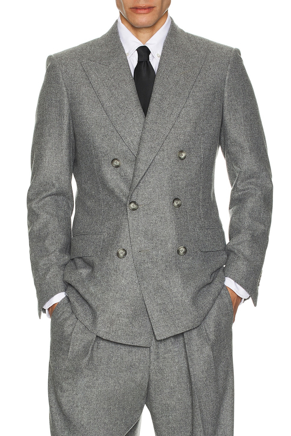 Traditional Flannel Double Breasted Jacket - 3
