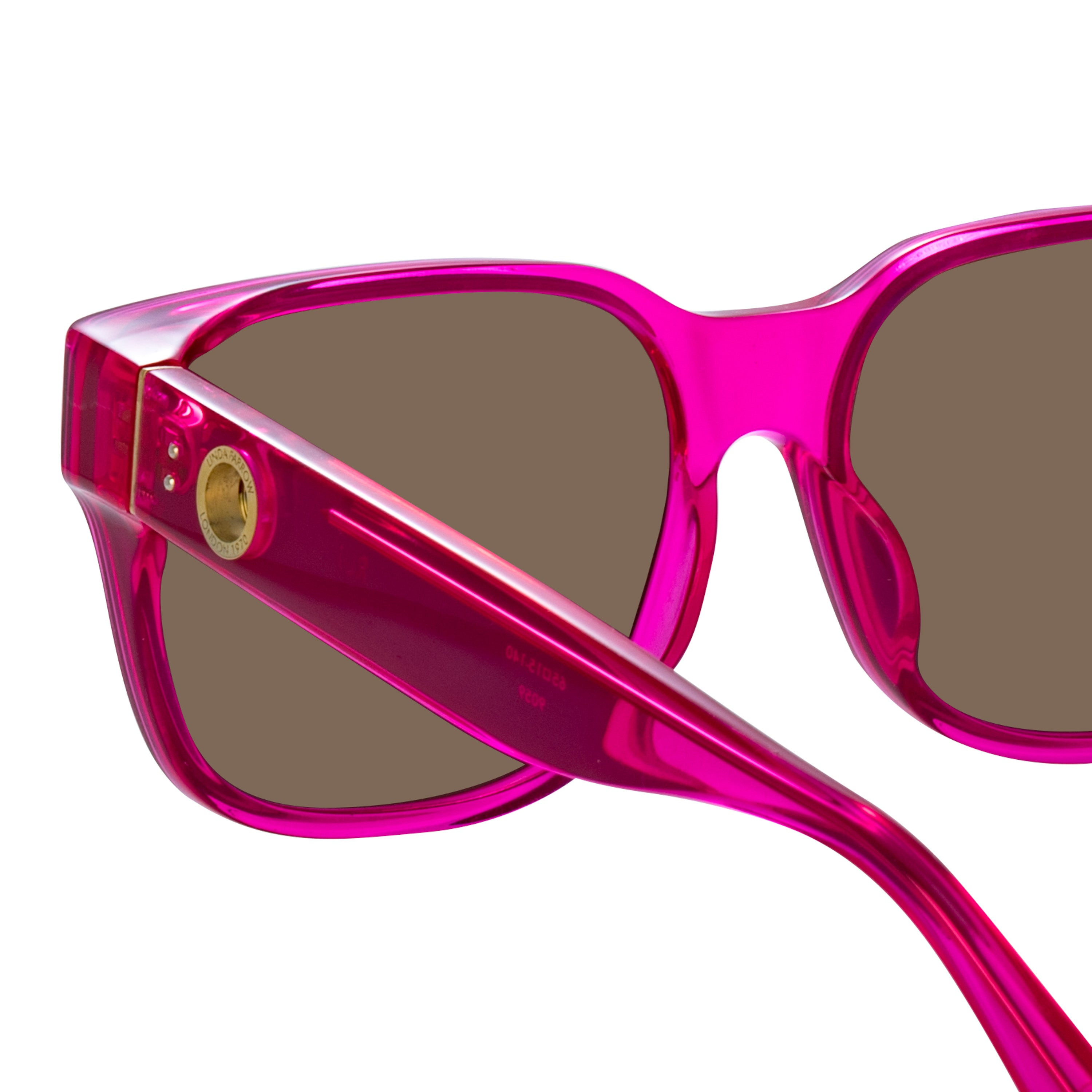 RUI OVERSIZED SUNGLASSES IN NEON PINK - 5