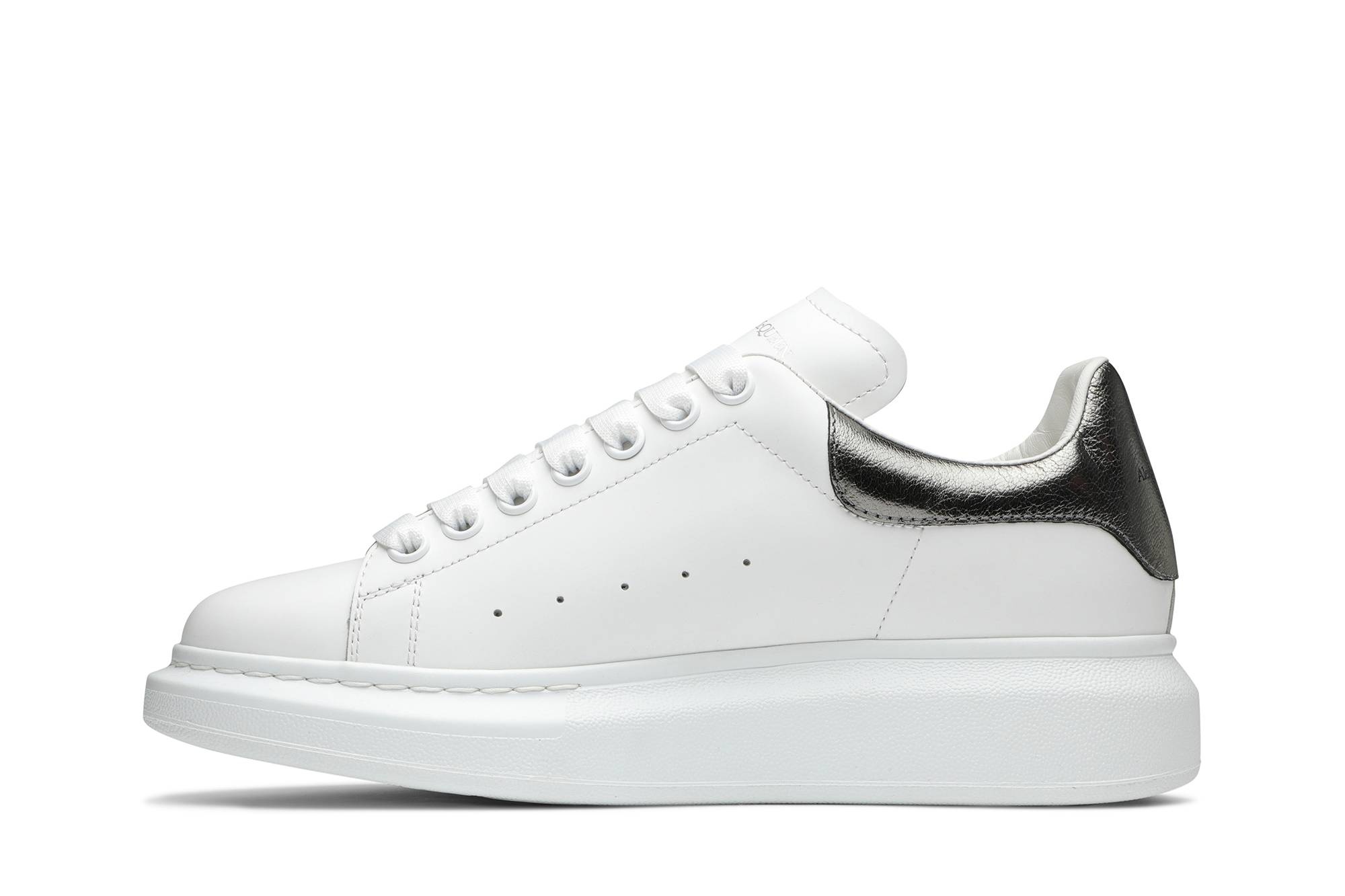 Alexander McQueen Wmns Oversized Sneaker 'Bleach White Silver' - 3