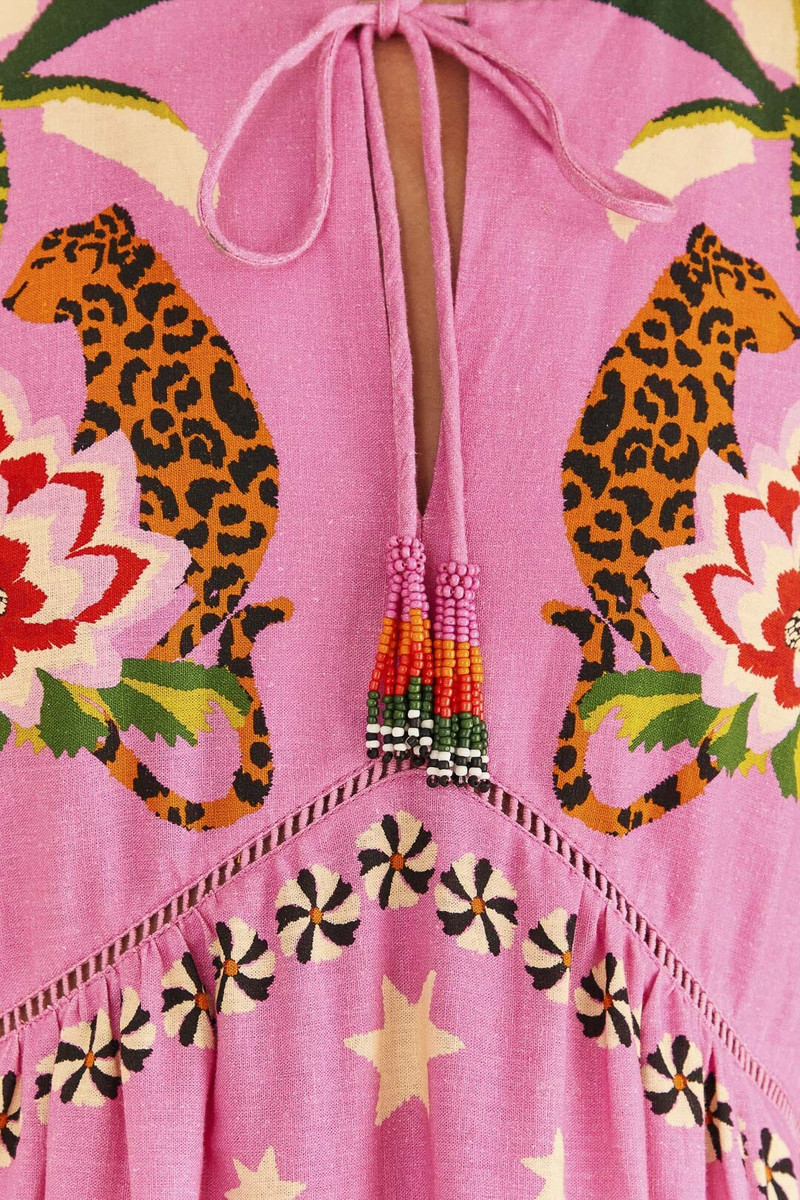 Pink Leopard Forest Mini Dress 6