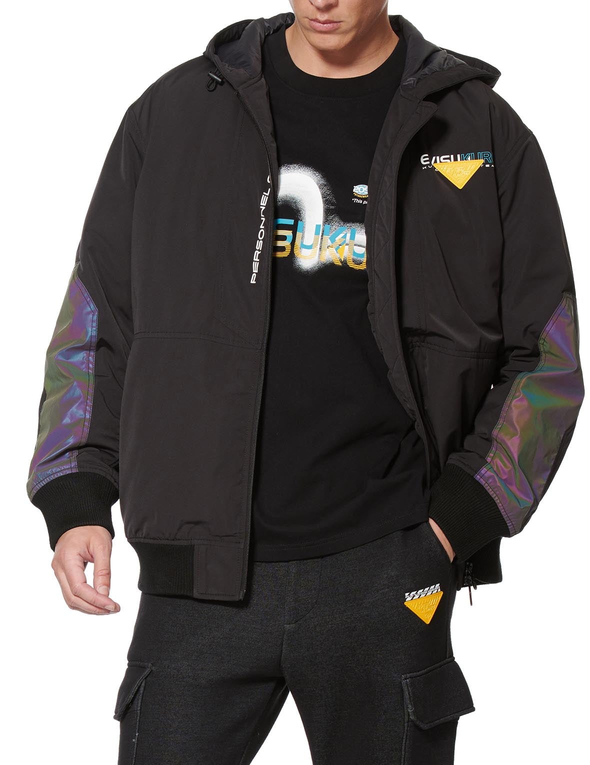 Frosty Seagull Print Padded Jacket - 4
