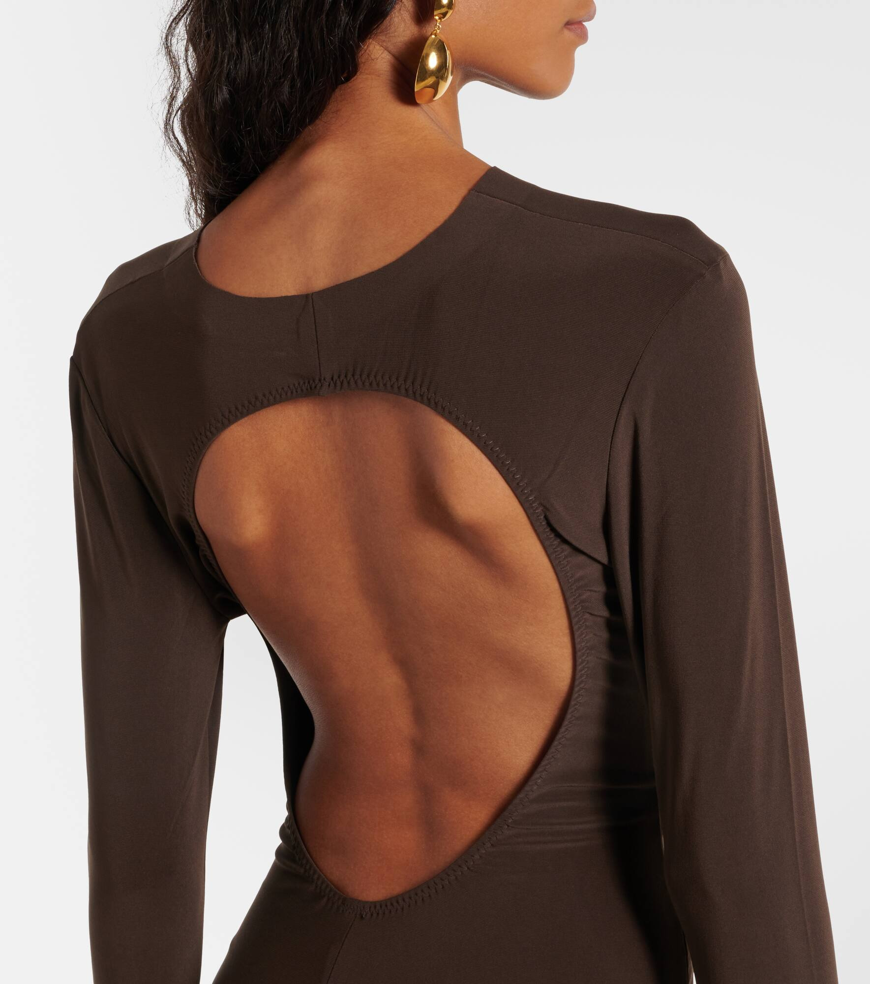 Draped jersey gown - 6