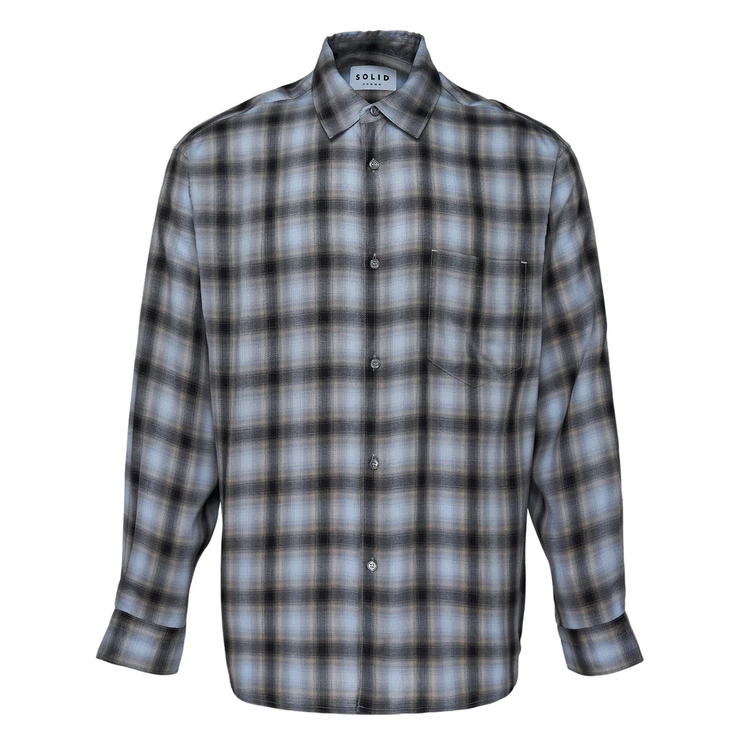 Illusion Plaid Long Sleeve Shirt - 1