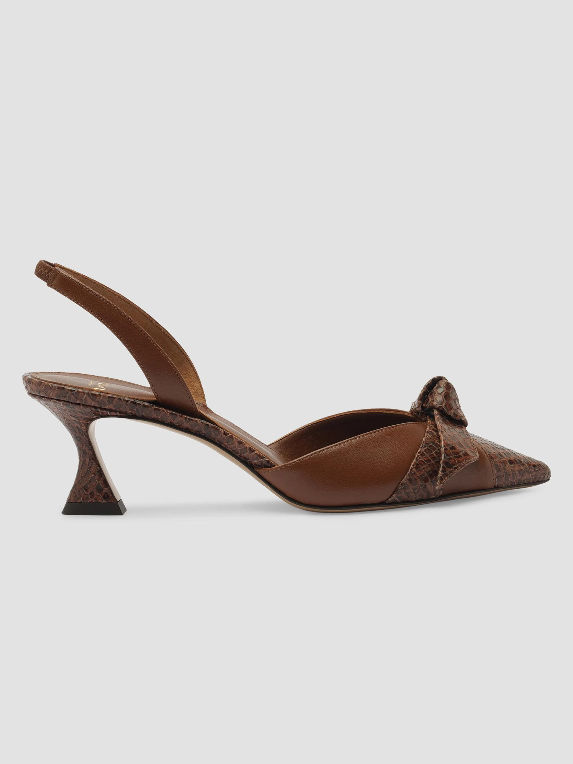 Women's Clarita 60MM Leather Slingback Pumps - Espresso - 1