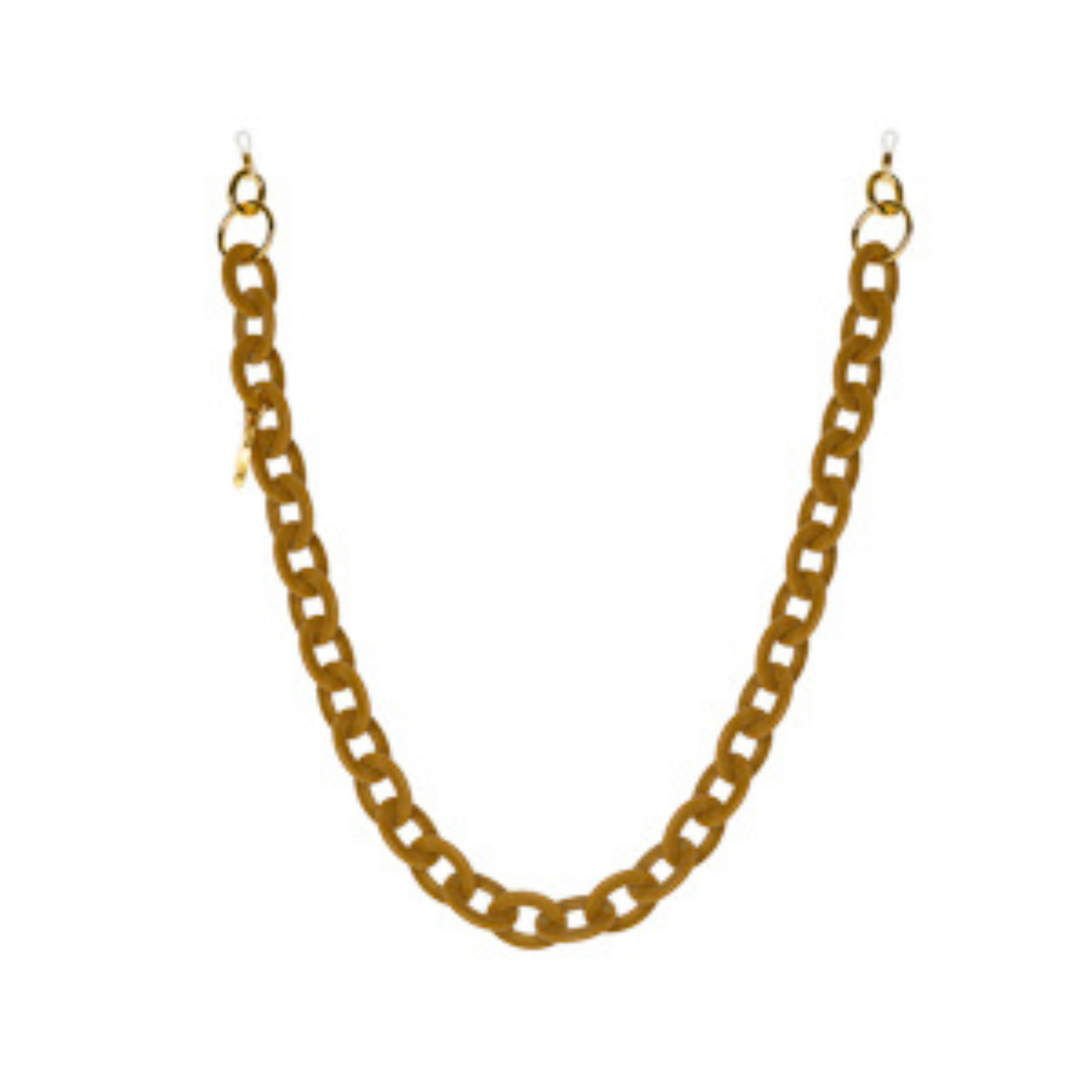 TAUPE OVAL ACETATE CHAIN - 2