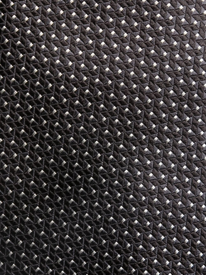 Canali geometric-pattern print silk tie outlook