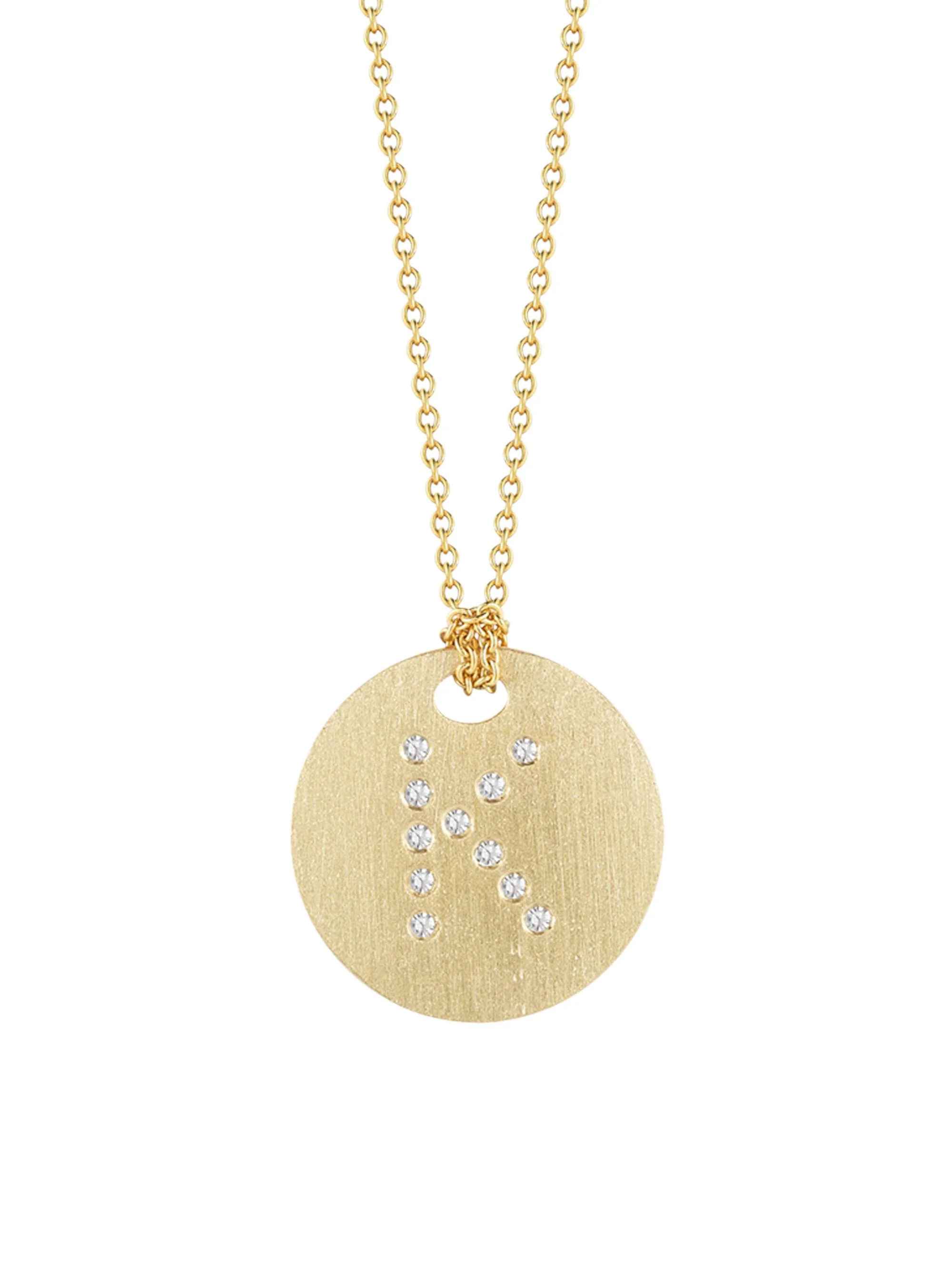 Women's Tiny Treasures Diamond & 18K Yellow Gold Initial Pendant Necklace - Initial K - 1