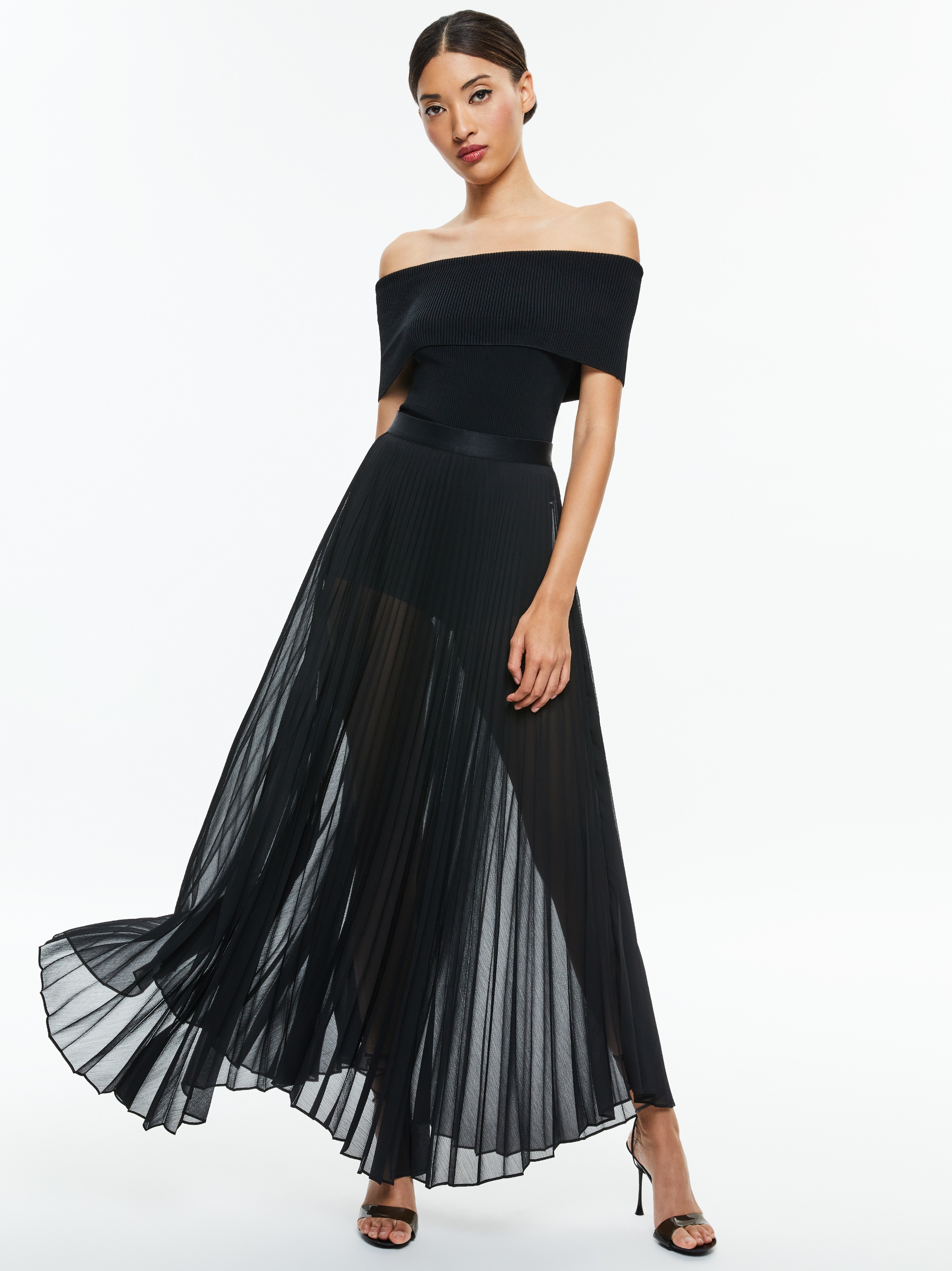 KATZ PLEATED MAXI SKIRT WITH HOT PANT - 6