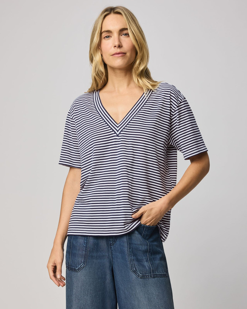 Splendid Kacey Striped V-Neck Tee outlook